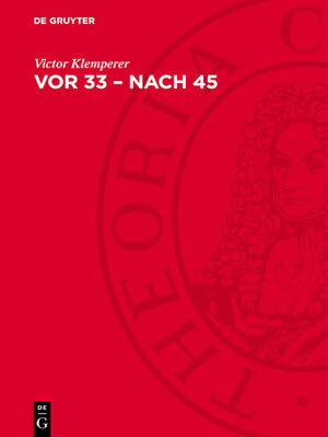 cover image of Vor 33 – nach 45